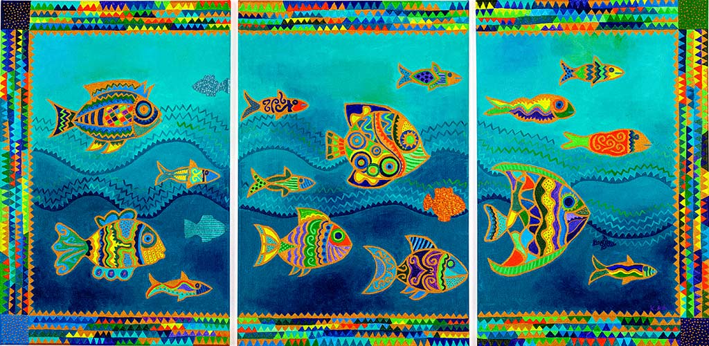 Triptychon Die Fische des Ptolemaeus